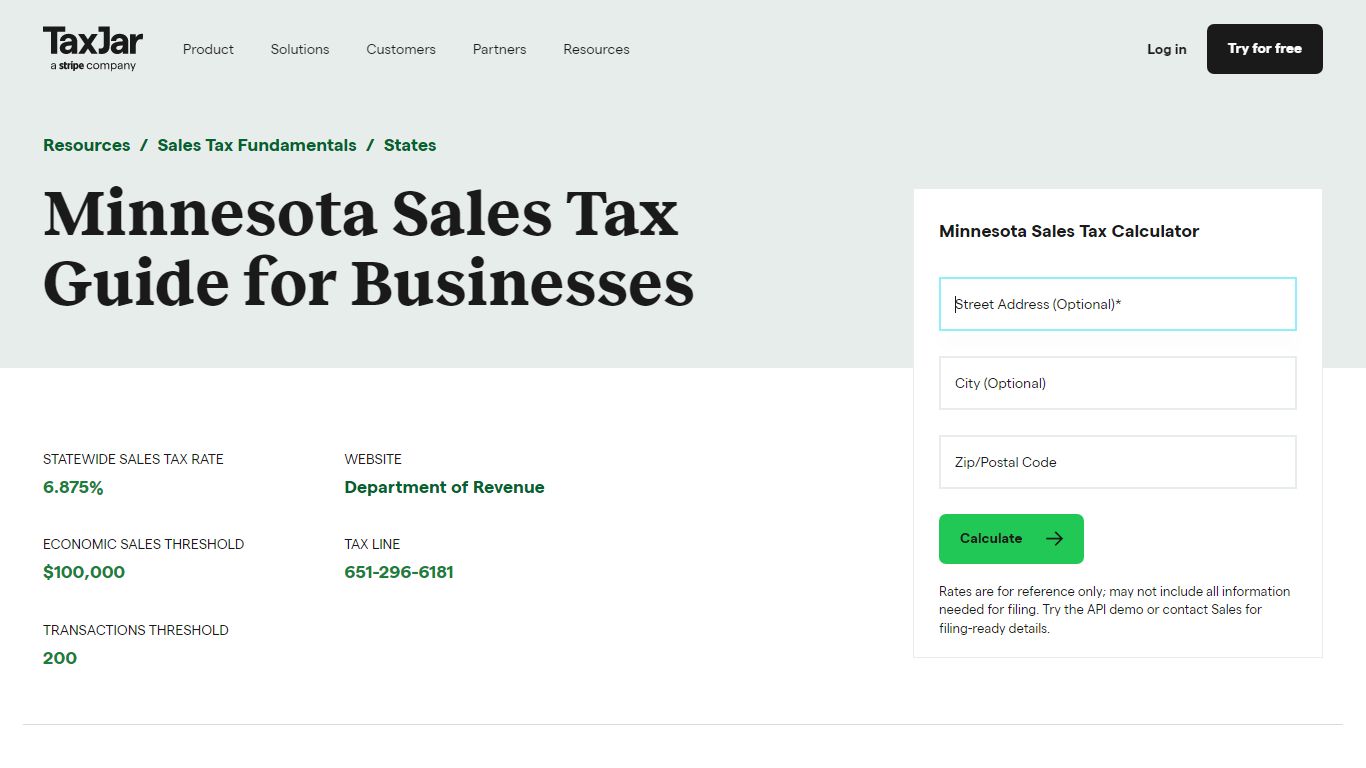 Minnesota Sales Tax Guide and Calculator 2022 - TaxJar